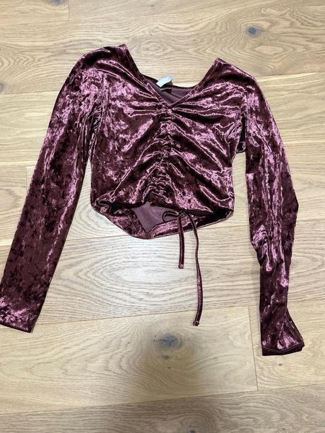 Semišový croptop, h&m,s / xs