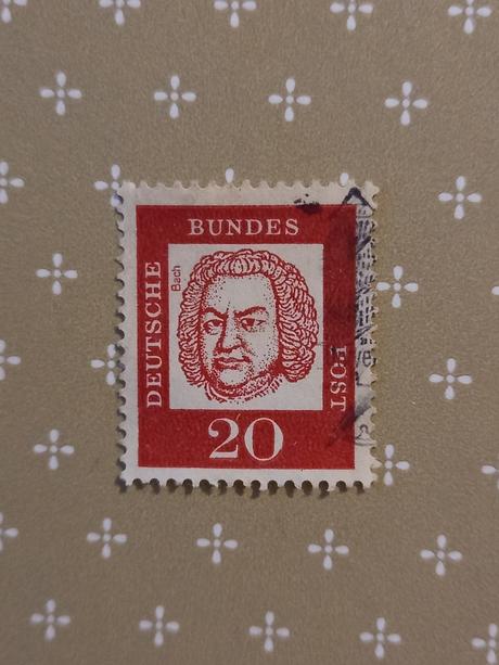 Poštová známka johann sebastian bach 1961, 