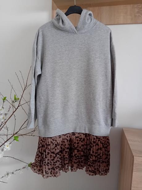 Dievčenske mikinové šaty, zara,152