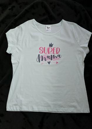 Dámske tričko s potlačou super mama, xl