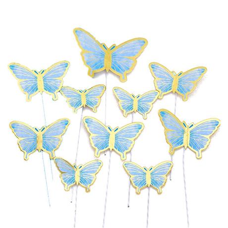 Tortový zápich motýle modré - skladom, tz-176,