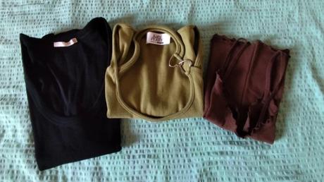 Set troch tielkovych topov, zara, bershka..., zara,m