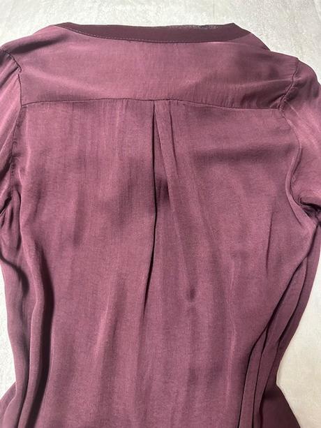 Baklažánová blúzka s mašľou, m