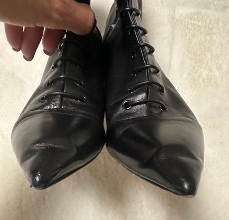 Čierne čižmičky so šnurovaním na zips zn. zara, zara,39