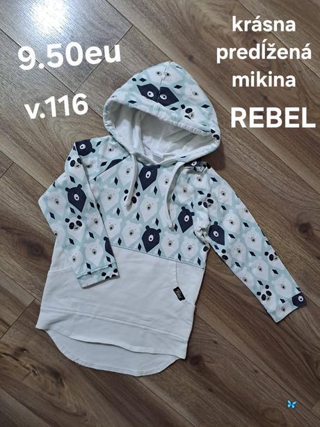 Predĺžená mikina rebel, rebel,116