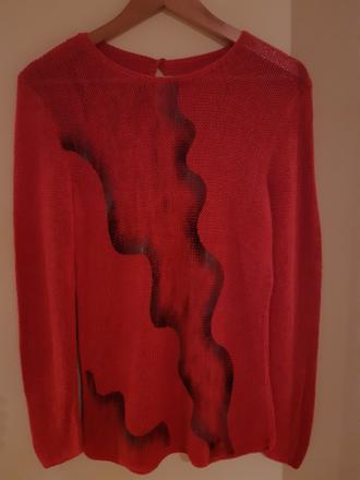 Červený sveter - vyrobený na slovensku, 38