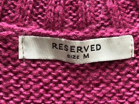 Ženský pletený pulóver reserved d 80, š 43, r 20cm, reserved,m