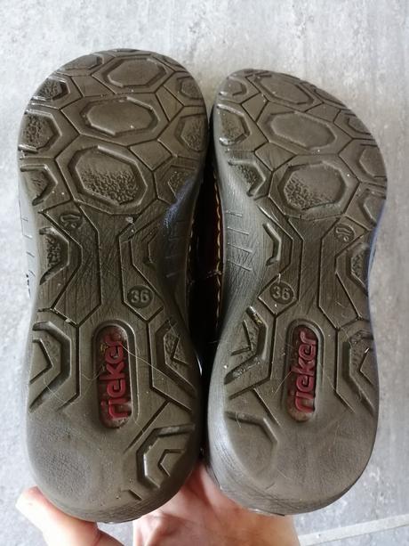 Celokožené topánky rieker v36, vd 23 cm, rieker,36