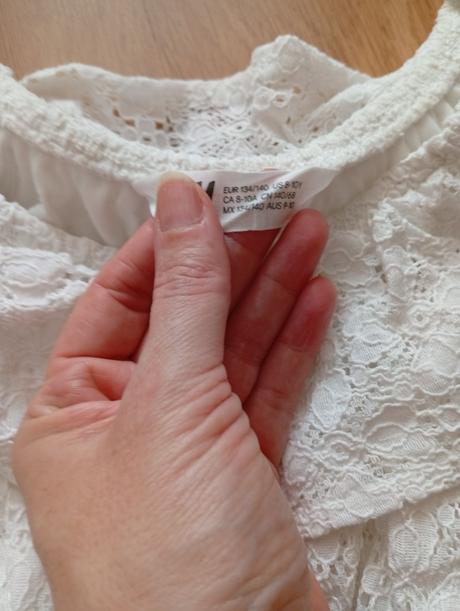 Dievčenské madeirove šaty, h&m,134