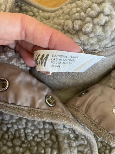 Teddy bundicka hm, h&m,104