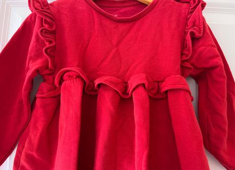 Červené bavlnené šaty, f&f, 104, f&f,104