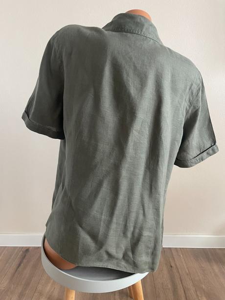 Khaki ľanová košeľa, xl, xl