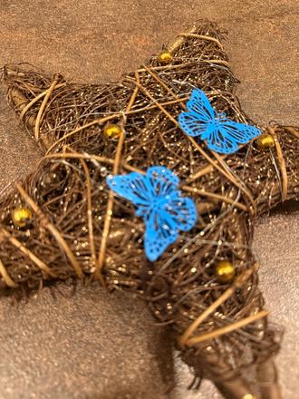 Modré náušnice motýle ľahučké, jemné,