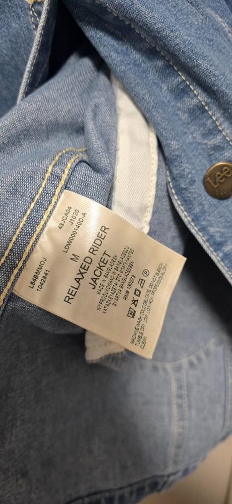 Predĺžená rifľová bunda lee, lee,m