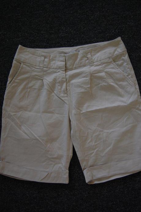 Krémové krátke nohavice, camaieu,36