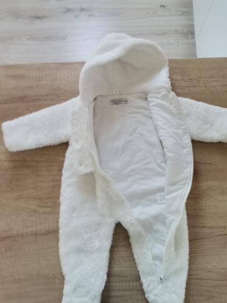 Biely mackovsky teply overal, dirkje,62