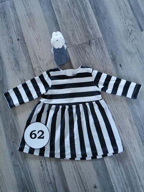 Pásikavé čierne biele šaty lindex, lindex,62