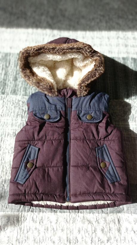 Zateplena vesta s kožušinkou, mothercare,92