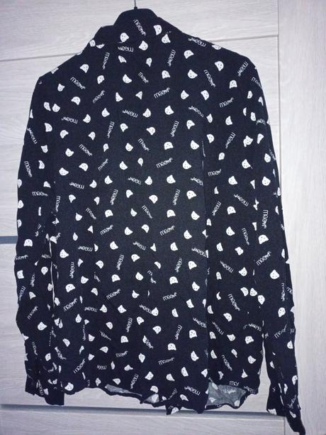 Košeľa l čierny podklad, l