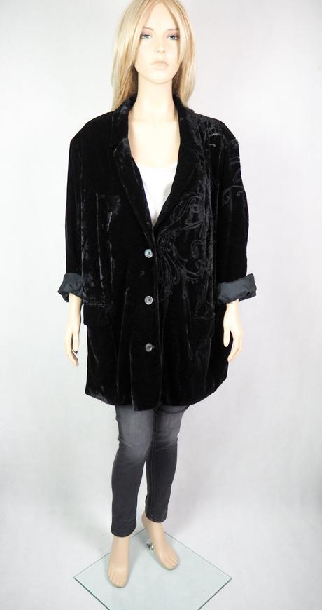 Kvalitné zamatové sako ulla popken, 58