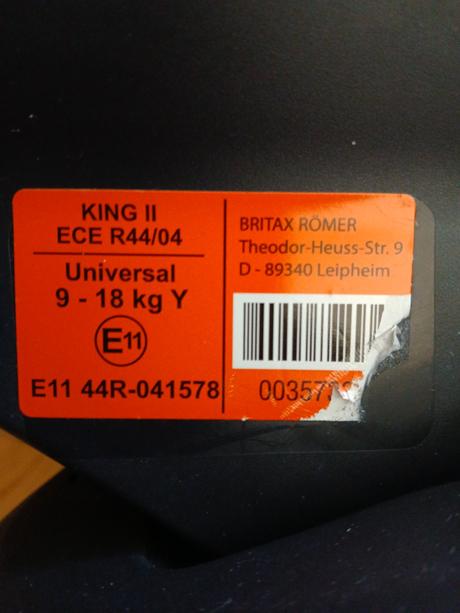 Britax römer king ii ls,