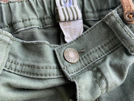 Zelené nohavice na tráky, h&m,86