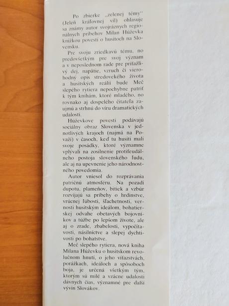 Meč slepého rytiera (1986), 