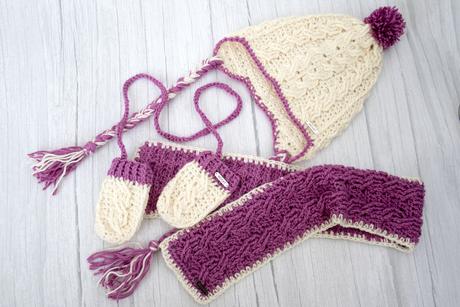 Čiapka, šál, rukavice, 74 / 80 / 86