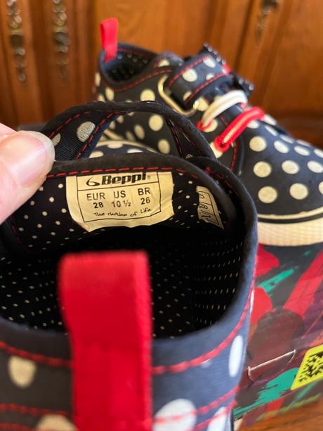 Bodkované tenisky v štýle minnie mouse s mašličkou, 28