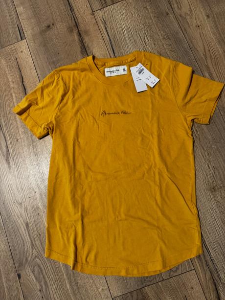 Tričko abercrombie fitch horčicové xs, abercrombie&fitch,xs