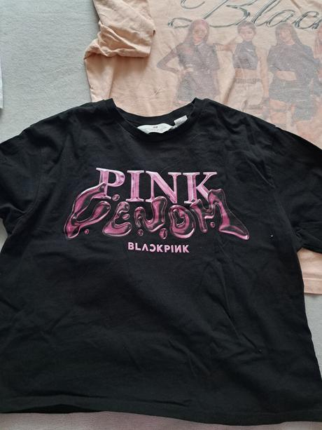 Tricka kr rukav black pink 10e, 152