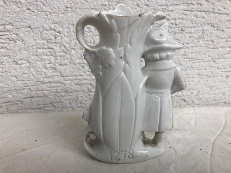 Starozitna cca 100rocna mala rucne malovana vaza,