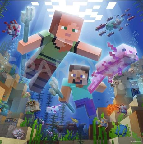 Ravensburger puzzle minecraft biomes 3x49 dielikov, 