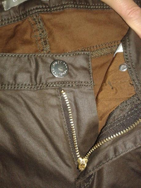 Orsay hnedé nohavice s ozdobnými zipsami 32 xs, orsay,32