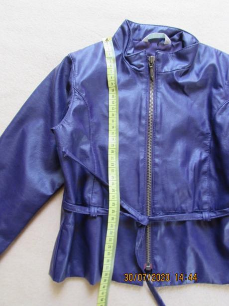 Koženková bunda fialová, marks & spencer,104