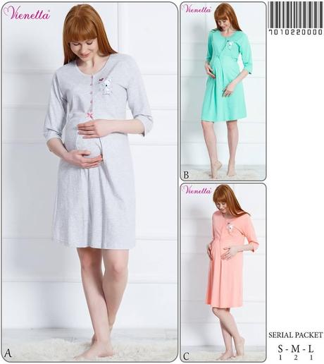 Materská nočná košeľa na kojenie, vienetta secret,36 - xxl