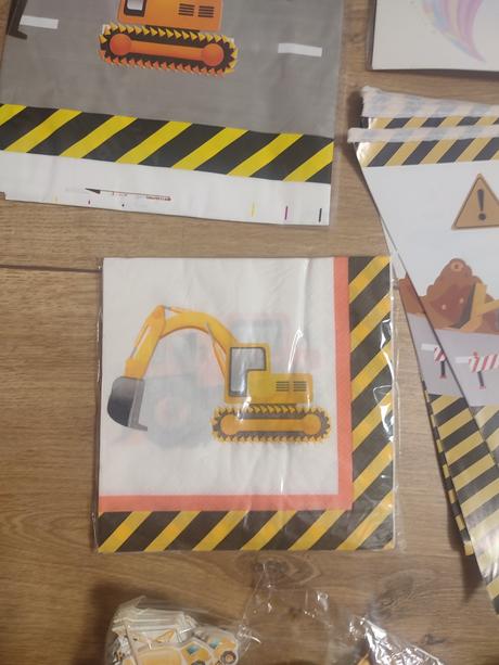 Stavebné stroje párty vyzdoba, 