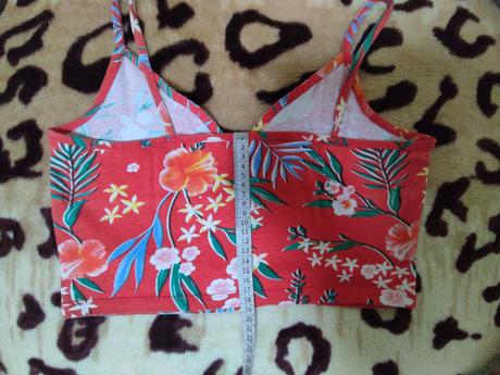 Cerveny kvetovaný top znacka calliope, vel.m, calliope,m
