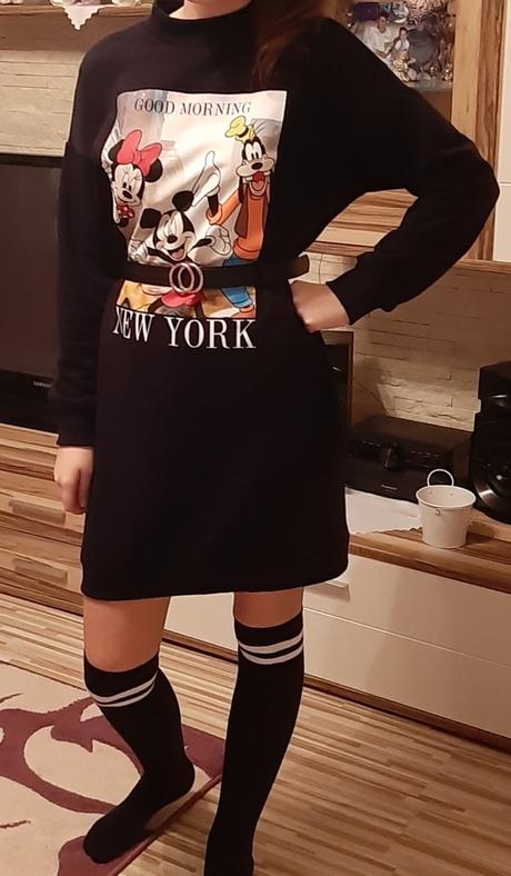 Mikinove šaty mickey mouse s, s