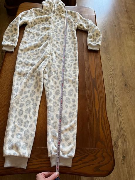 Teplé chlpaté pyžamko s kapucňou, f&f,128