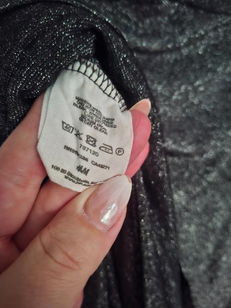Šaty čierno strieborné, h&m,38