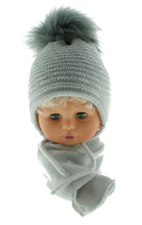 Dojčenský set čiapka a šal mix farieb,