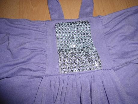 Fialovy top / triko okolo krku, m