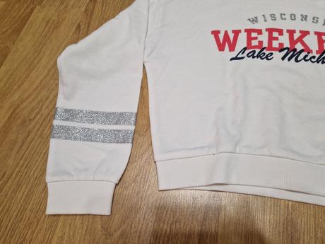 Mikina biela, h&m,134