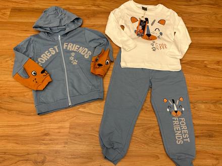 Tepláková súprava psík modrá, 80 / 92 / 104