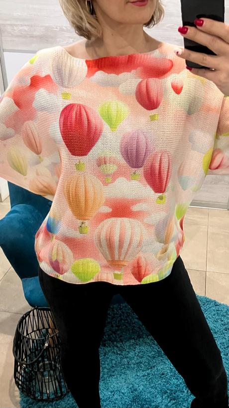 Vzorované ležérne svetrové tričko, l / m / s / xl