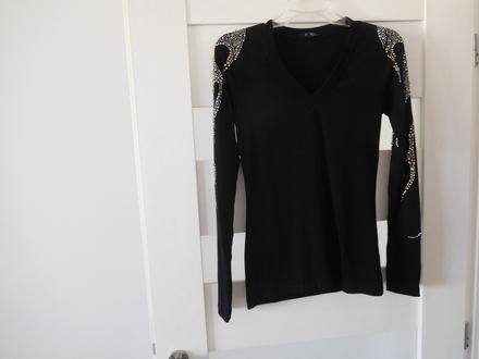 Tričko čierne dlhý rukáv, m, m