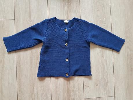 H&m pletený sveter - modrý, h&m,86