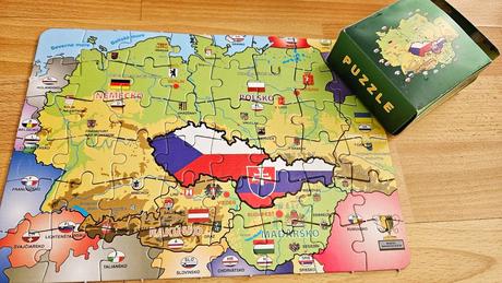 Puzzle ceskoslovensko, 29x20 cm, 