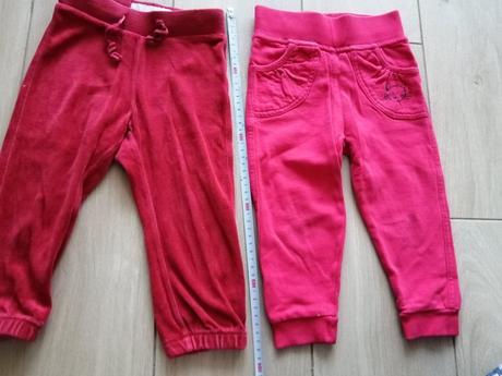 Tepláky červené velúrové a s mačičkou, dopodopo,92